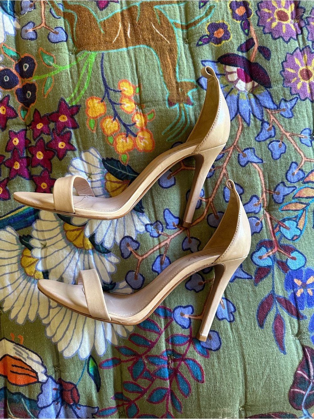 SCHUTZ Nude Beige Open-Toe Stiletto Sandals